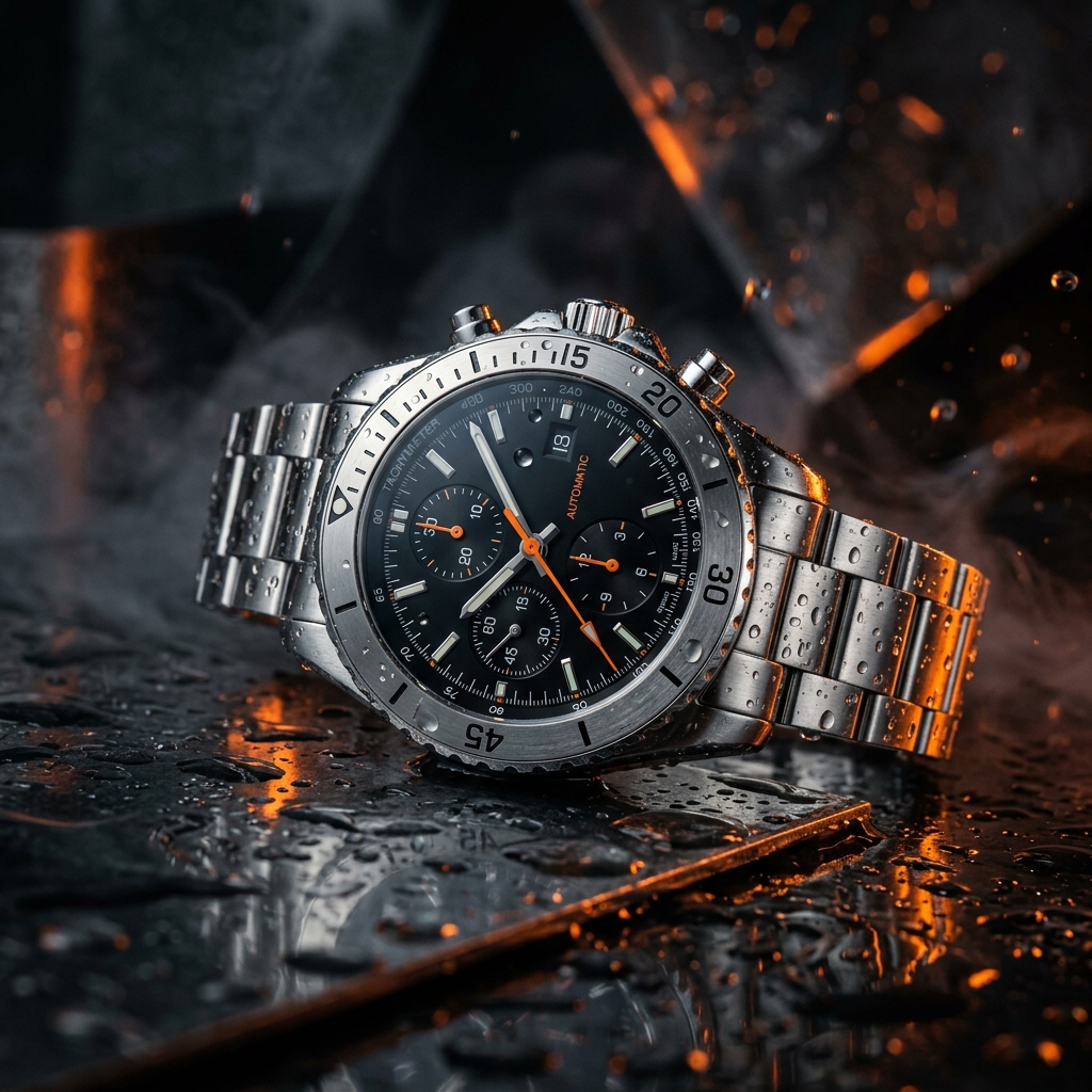 Stainless Steel Watch Shoot